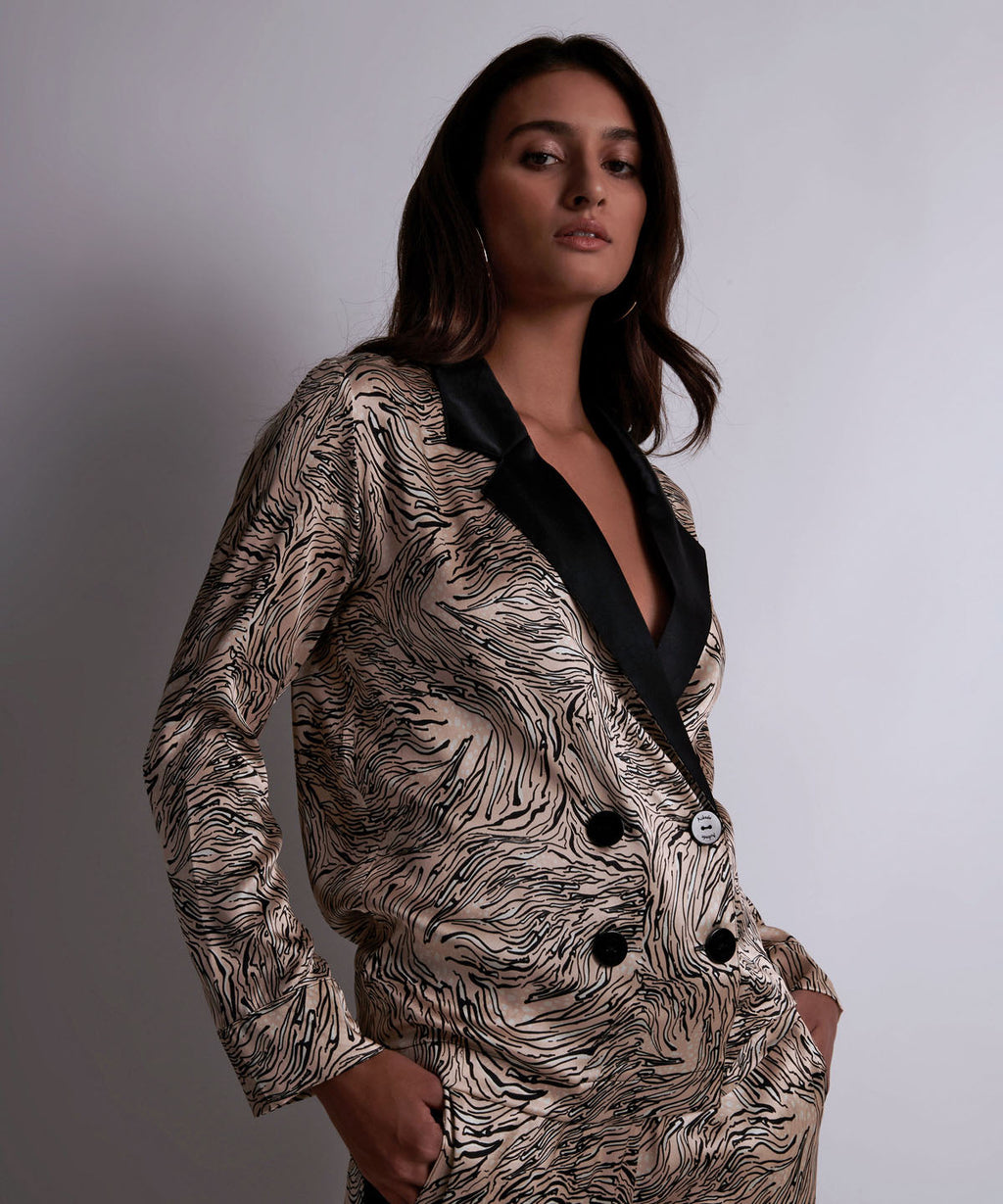 Smocky Night Blouse Féline