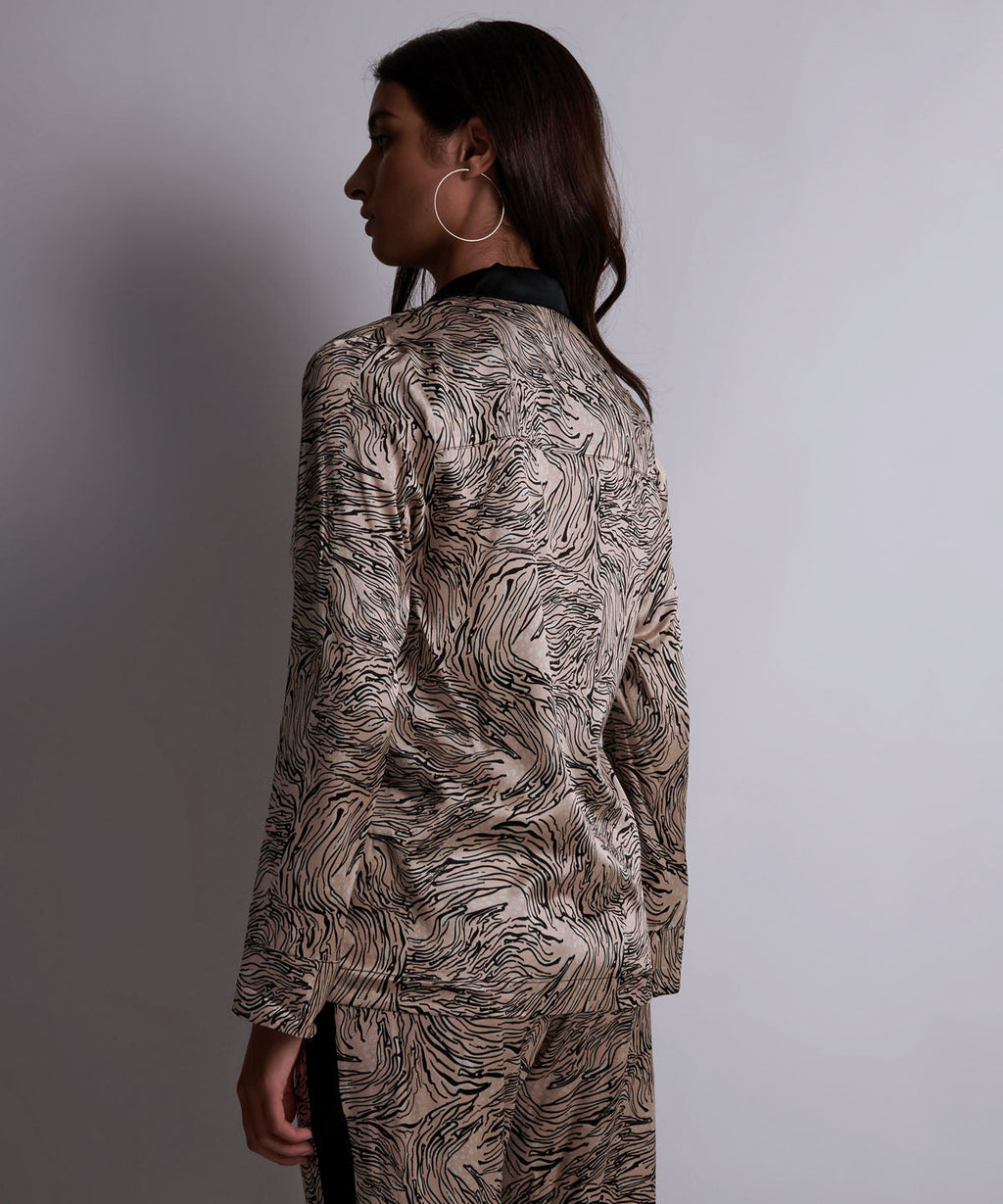 Smocky Night Blouse Féline