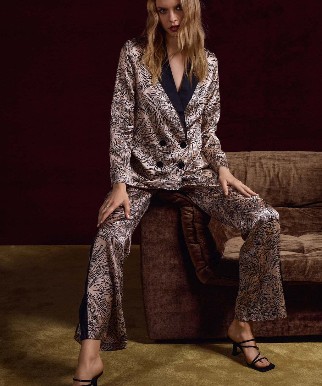 Smocky Night Blouse Féline