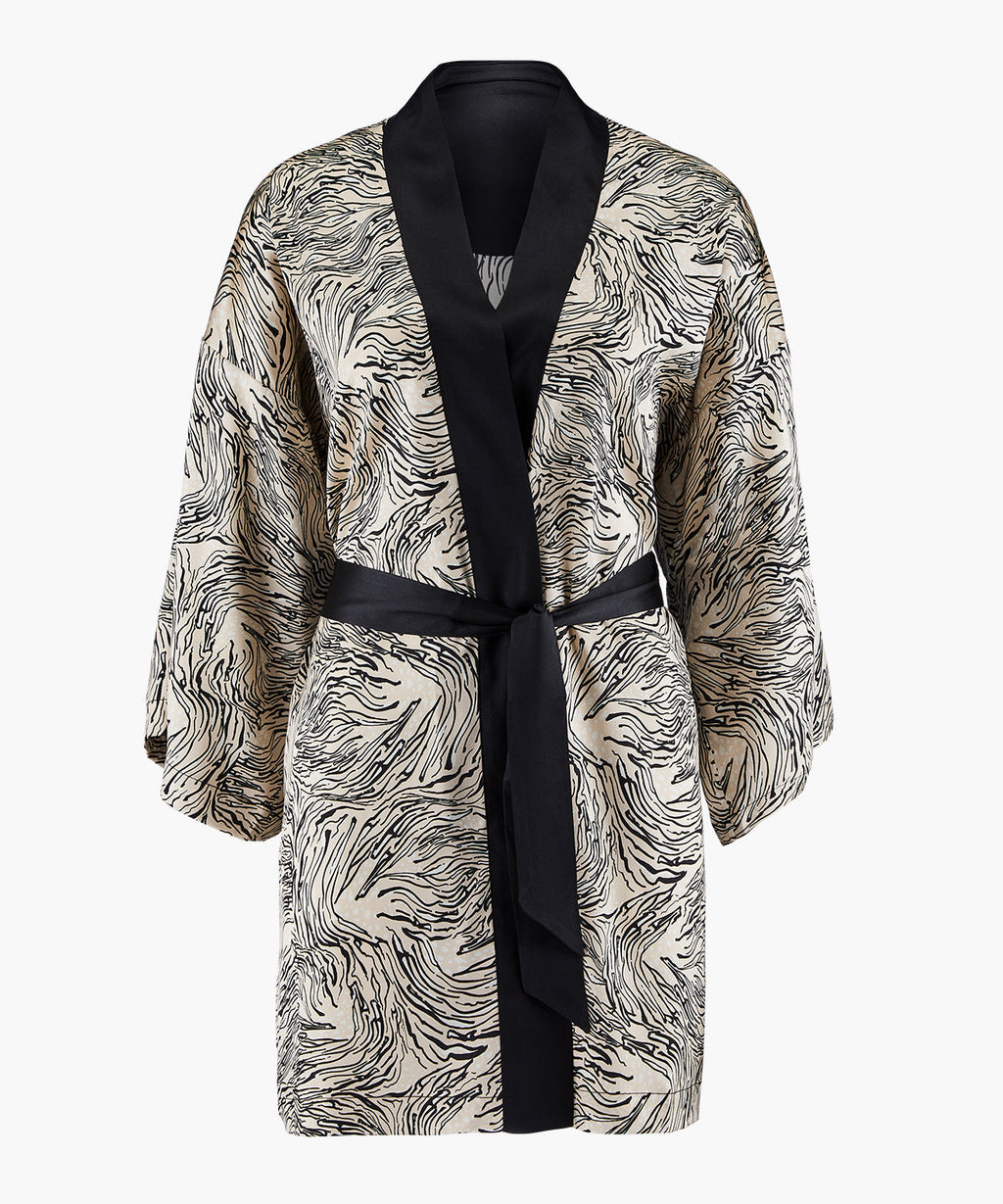 Smocky Night Kimono Félin