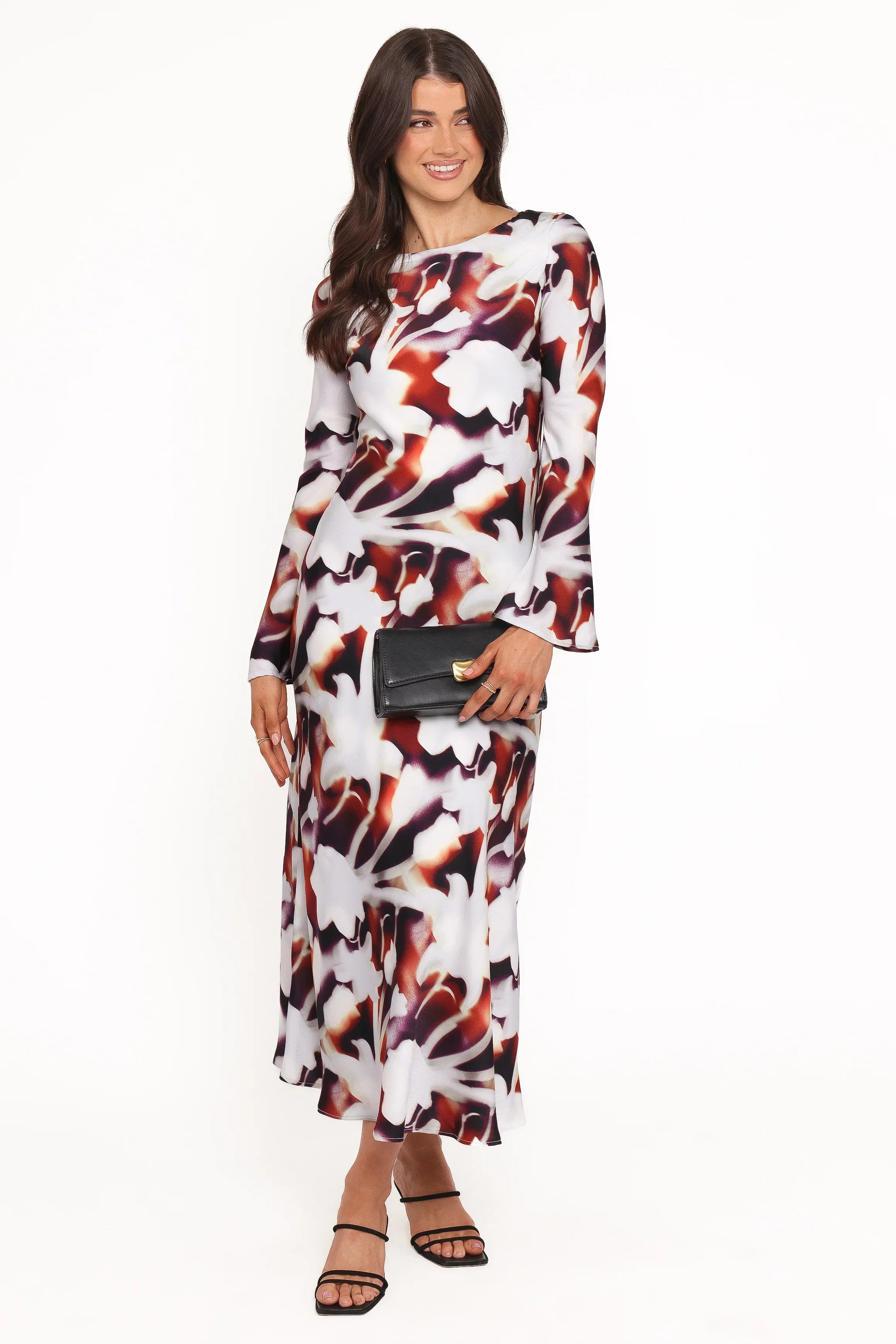 Robe longue Deidre - Imprimé floral flou