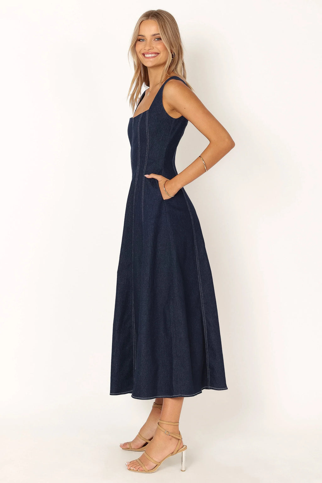 Robe Midi Callum - Denim Foncé