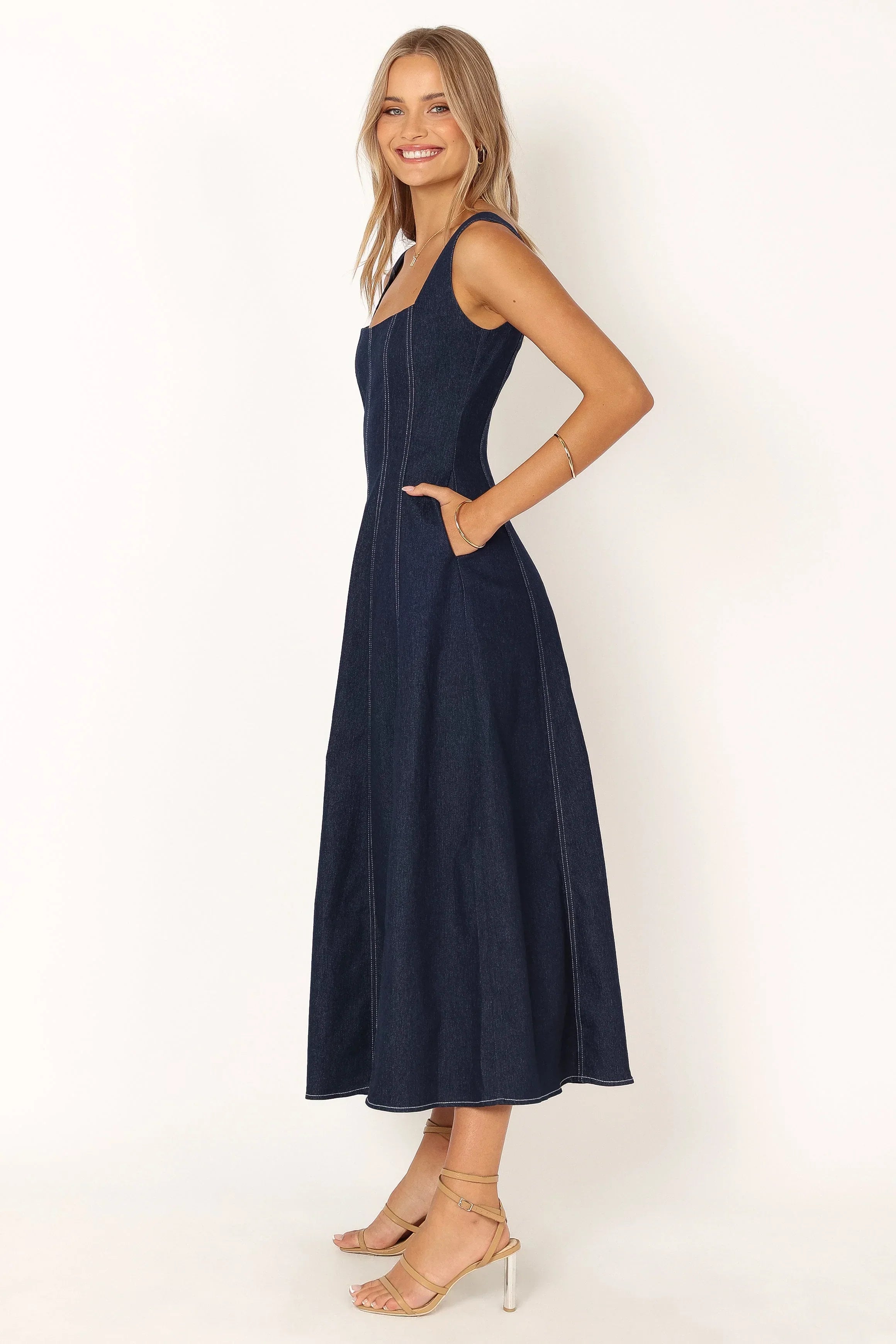 Robe Midi Callum - Denim Foncé