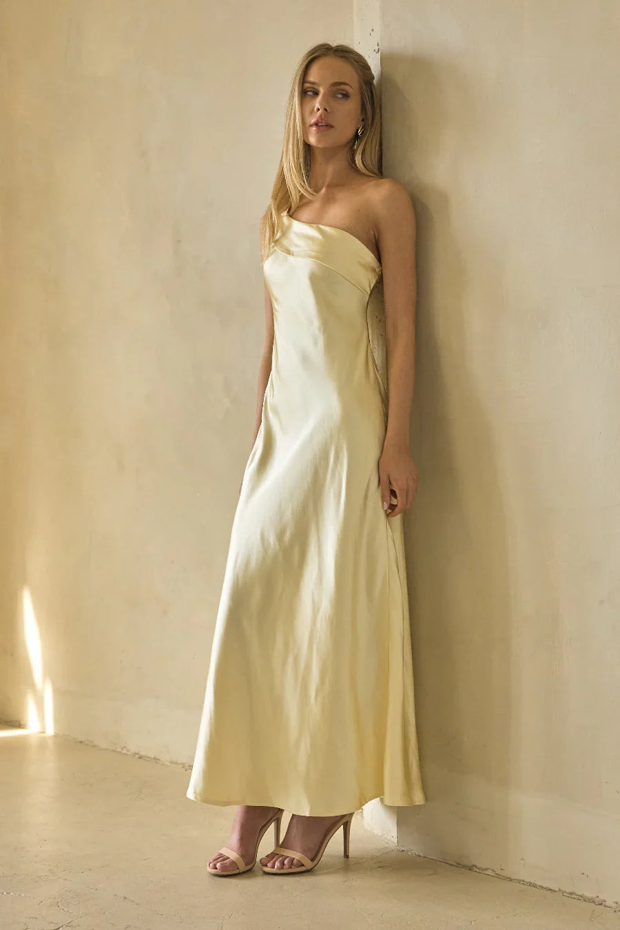 Sarahi Ruffle One Shoulder Maxi Dress