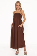 Robe longue Josie - Marron