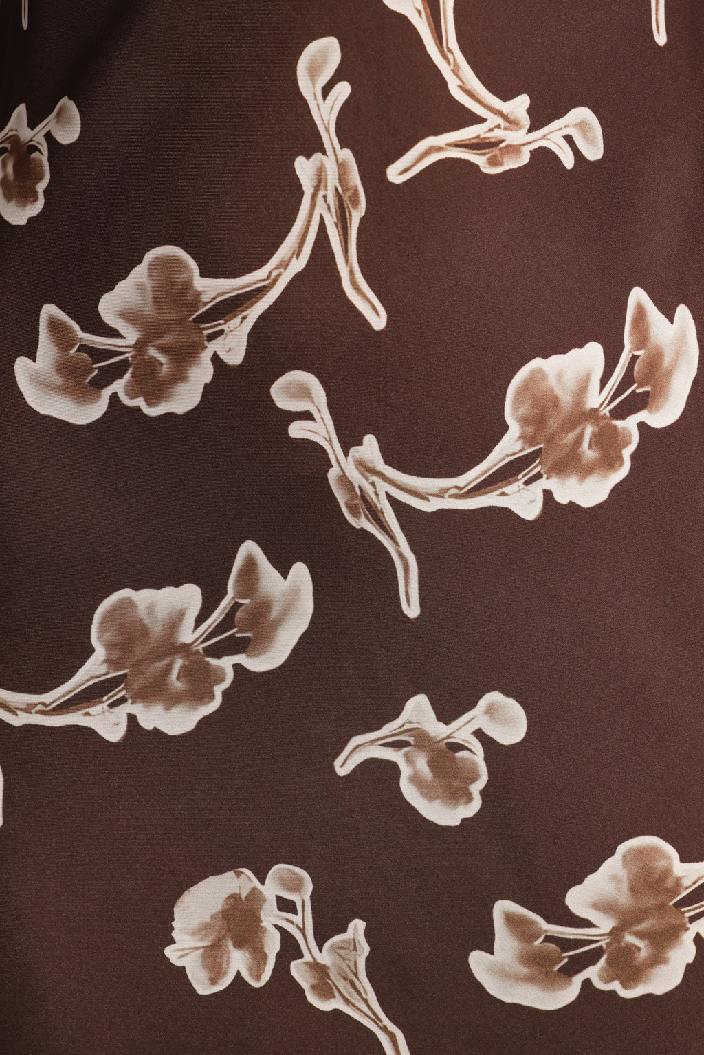 Robe longue à manches longues Maia - Orchidée chocolat