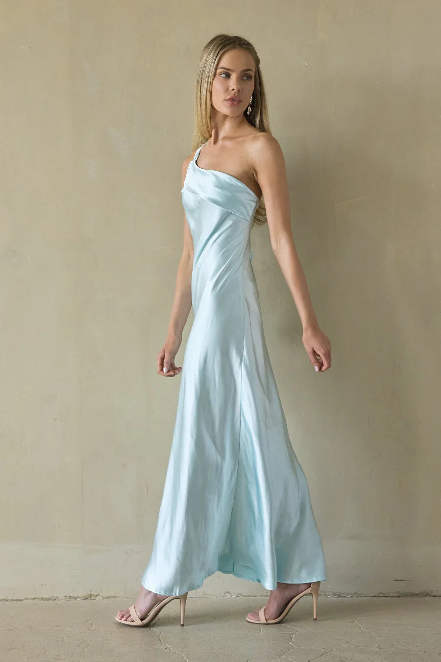 Sarahi Ruffle One Shoulder Maxi Dress