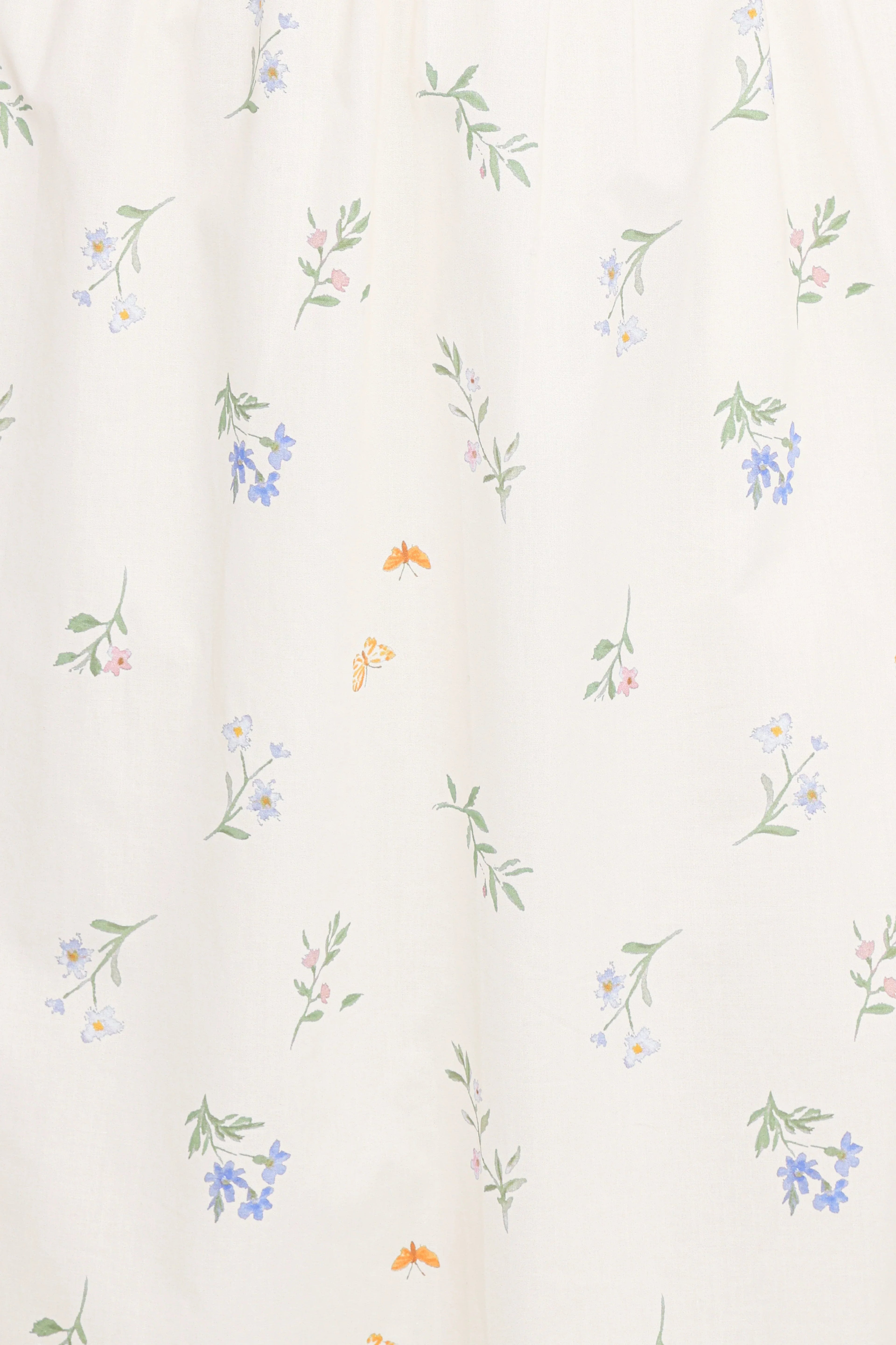 Robe mi-longue Steele à manches bouffantes – Motif floral