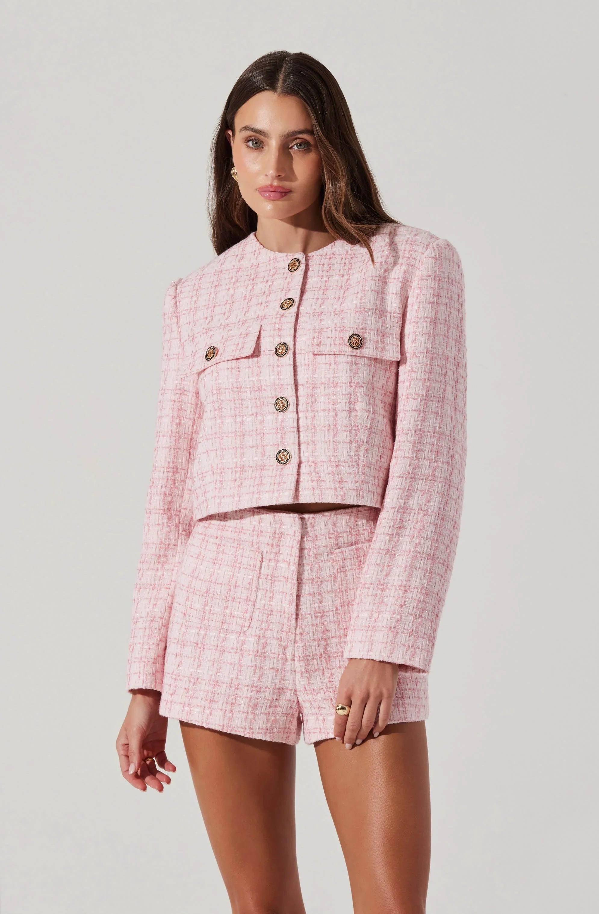 Tweed Mini Shorts