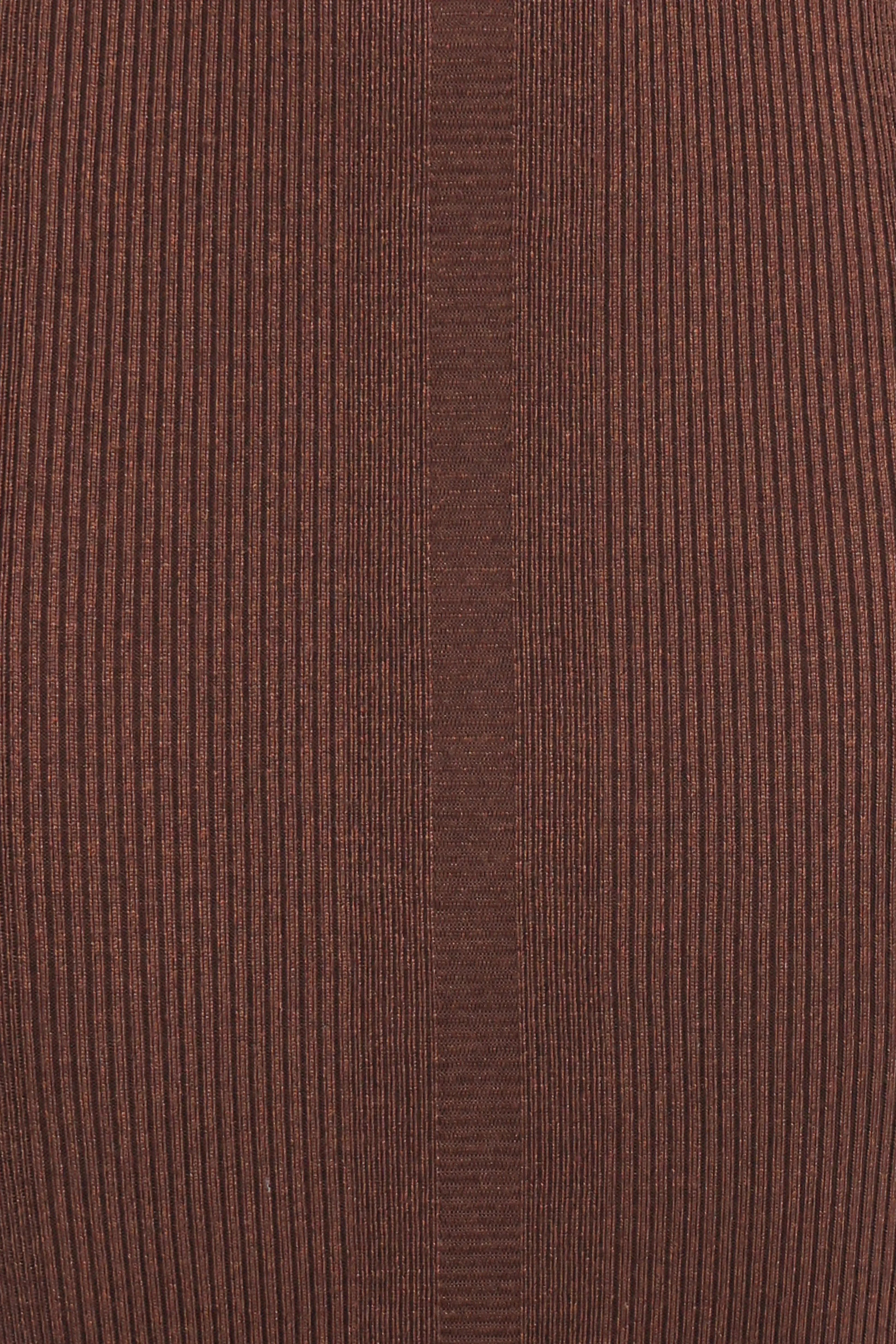 Robe longue mi-mollet Collins à manches longues - Chocolat