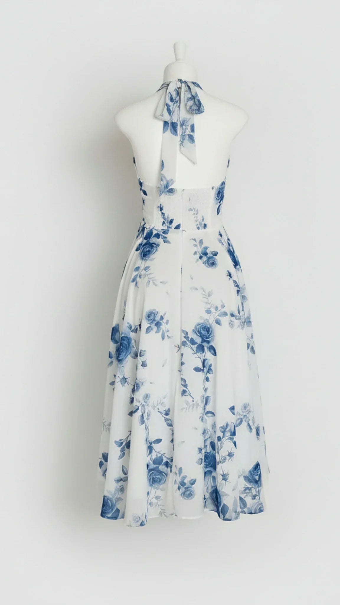Robe midi fleurie dos nu Maribel