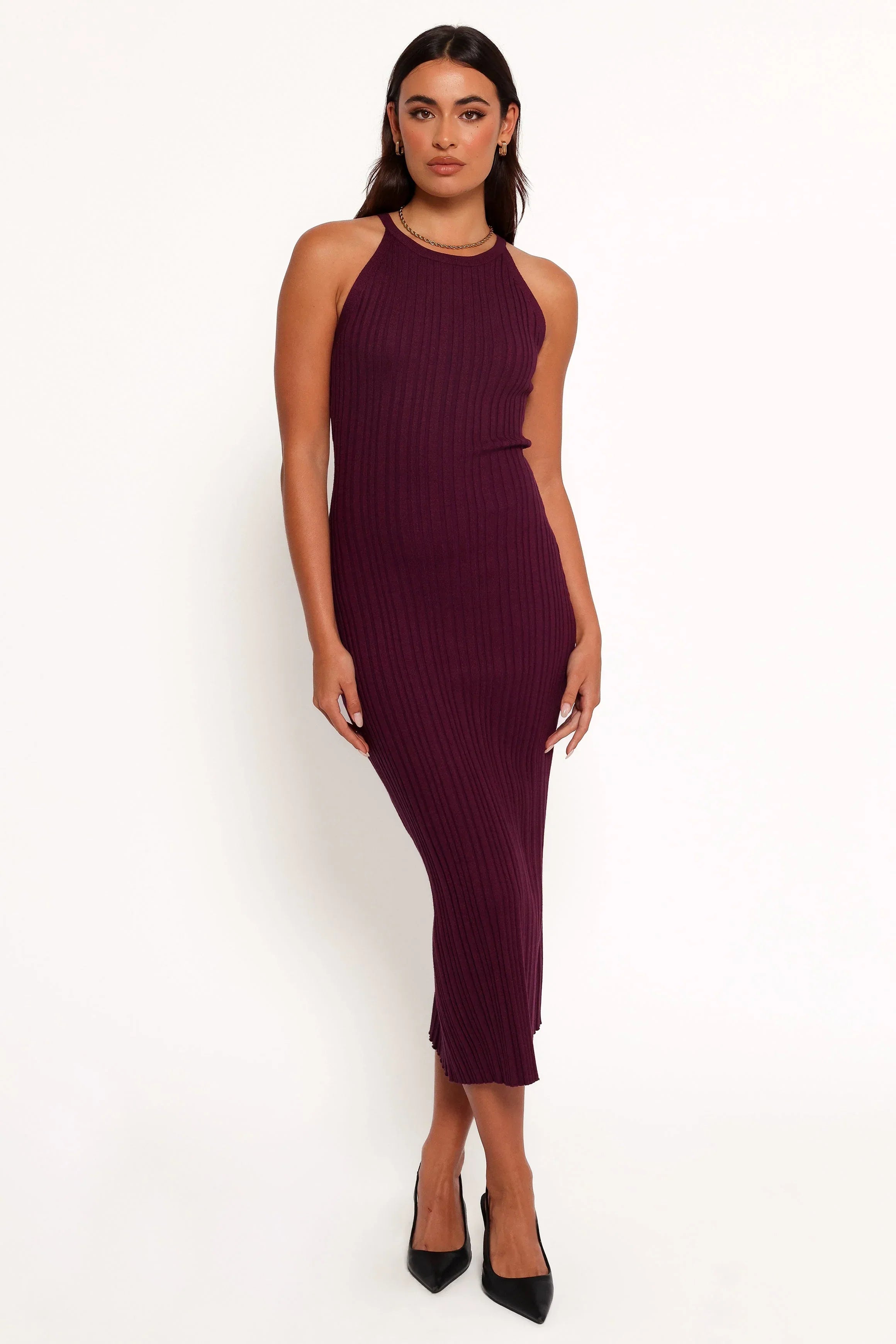 Robe longue Brighton - Prune