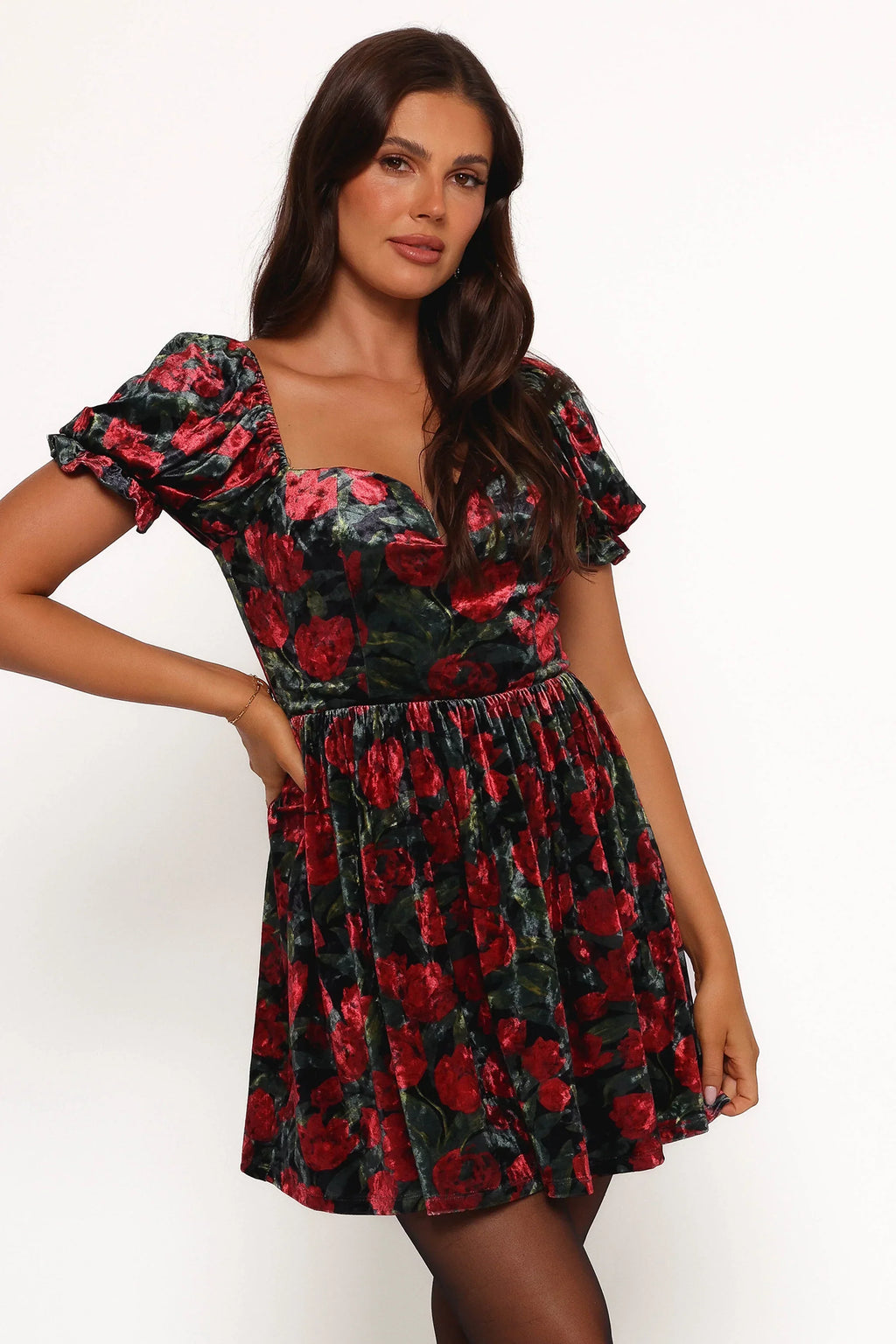 Mini-robe Anders - Noir/Rouge