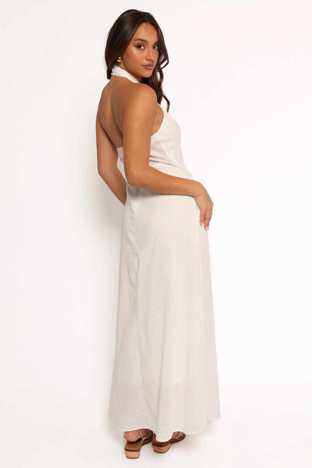 Robe longue Betsy dos nu – Blanc