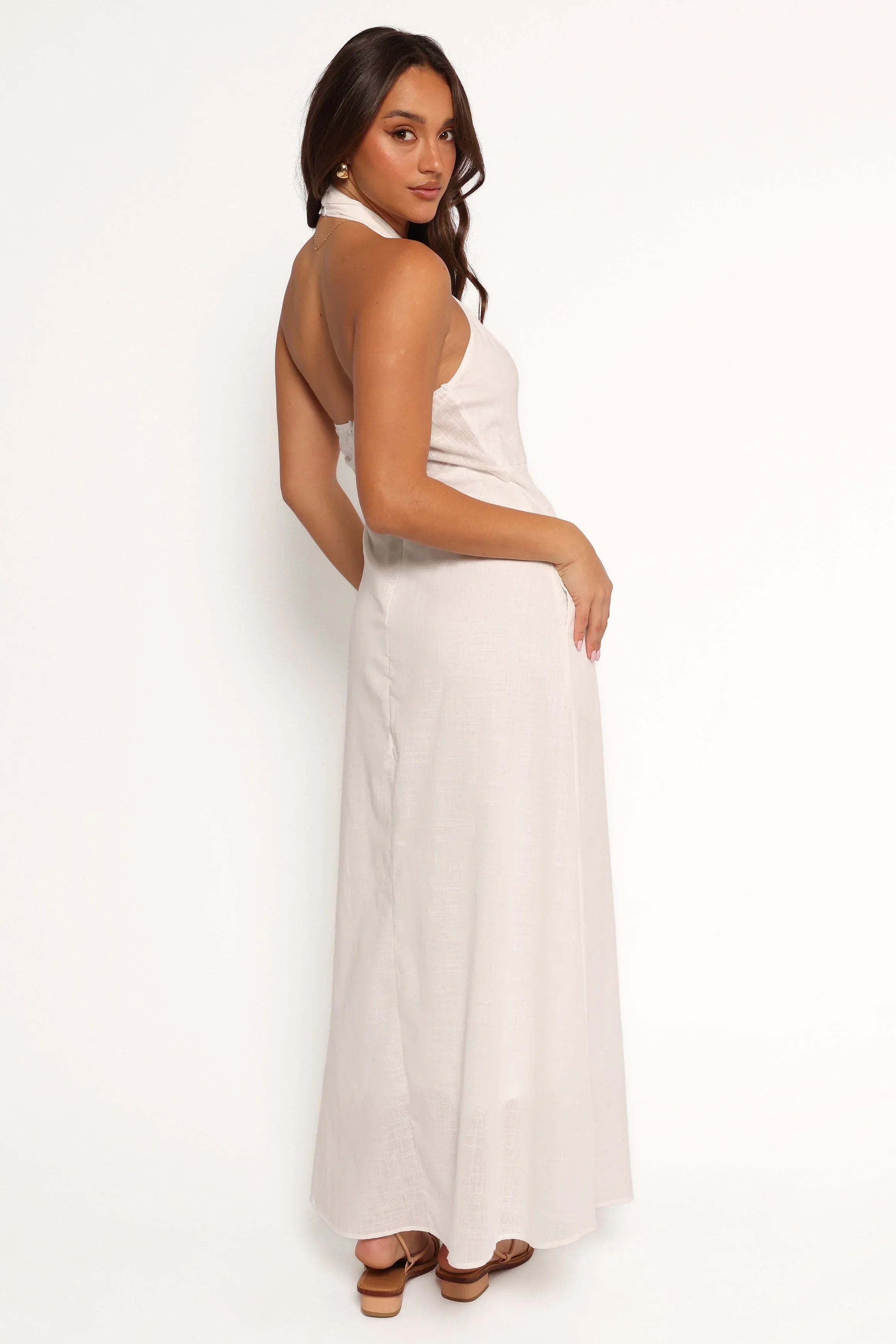 Robe longue Betsy dos nu – Blanc
