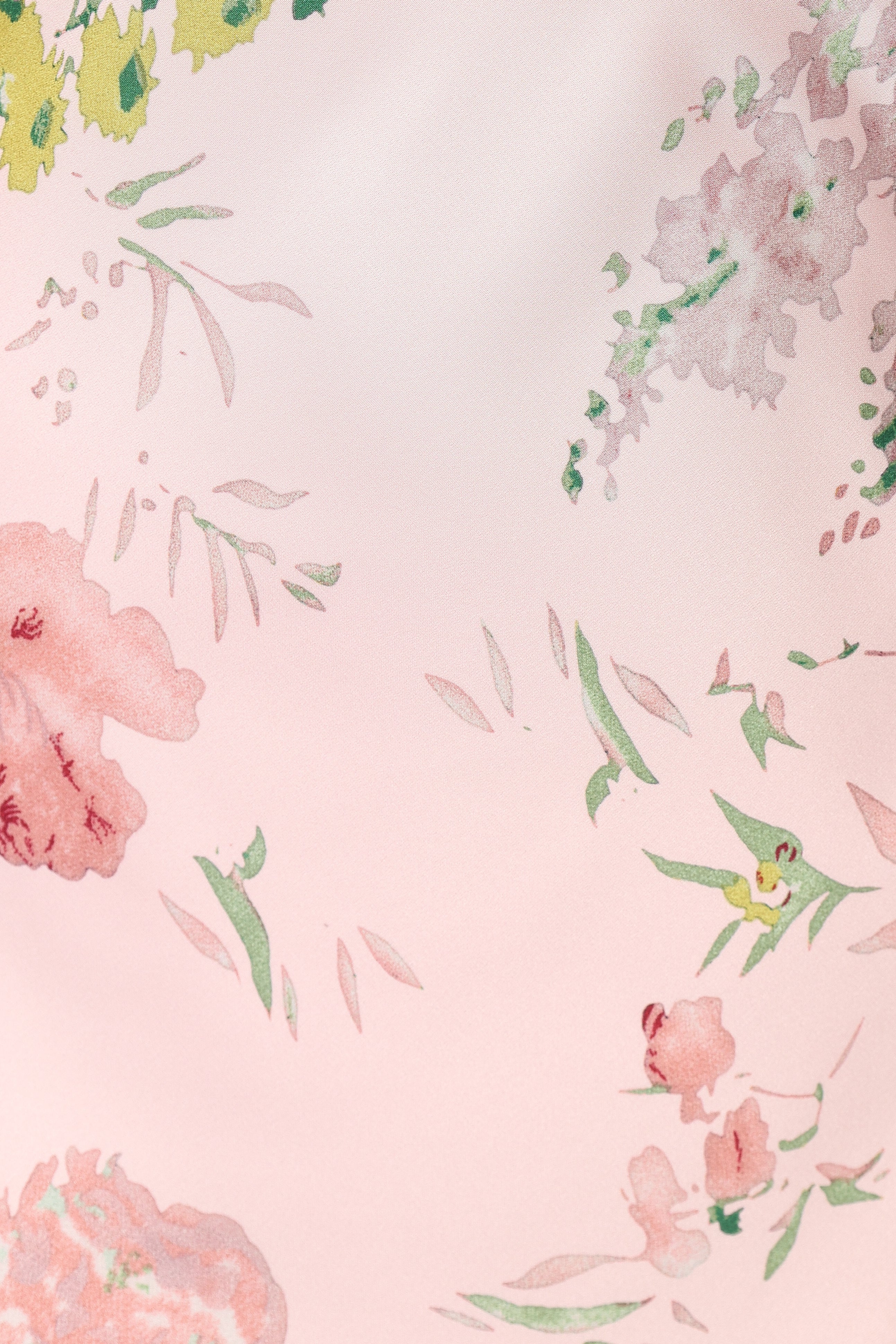 Robe midi Anabelle à encolure américaine - Imprimé fleuri rose