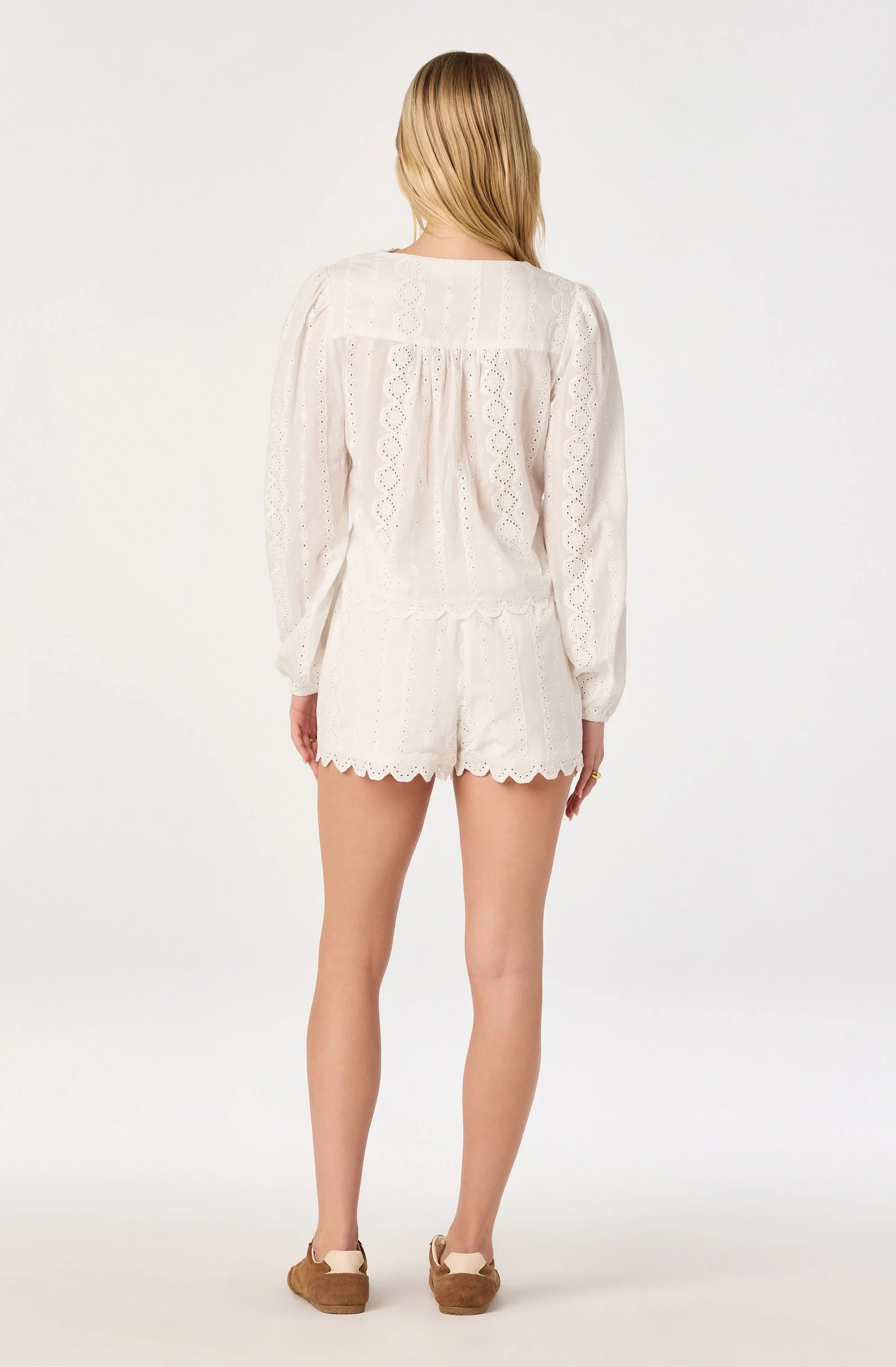 Leah Eyelet Embroidered Shorts