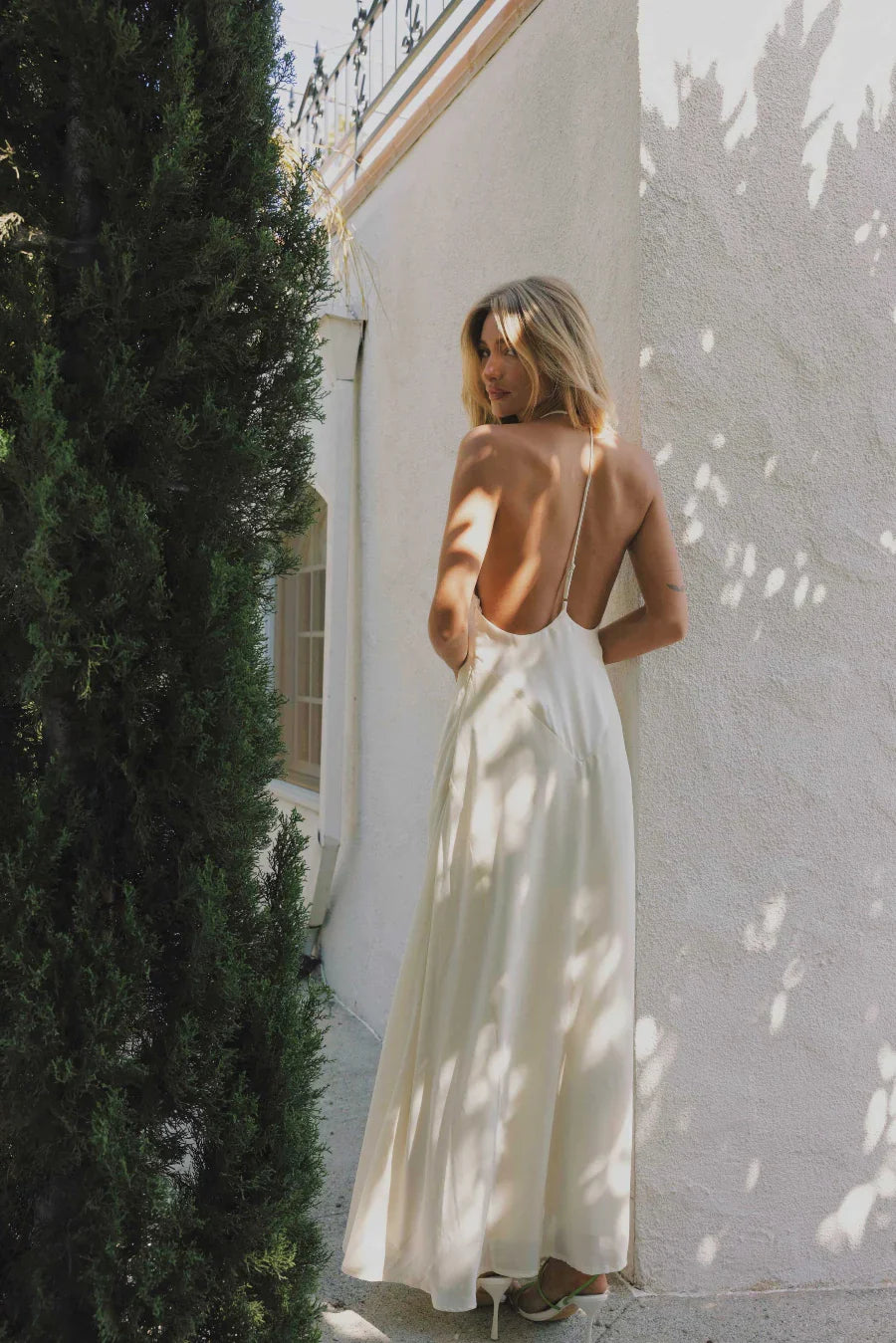 Robe longue Renata contrastée