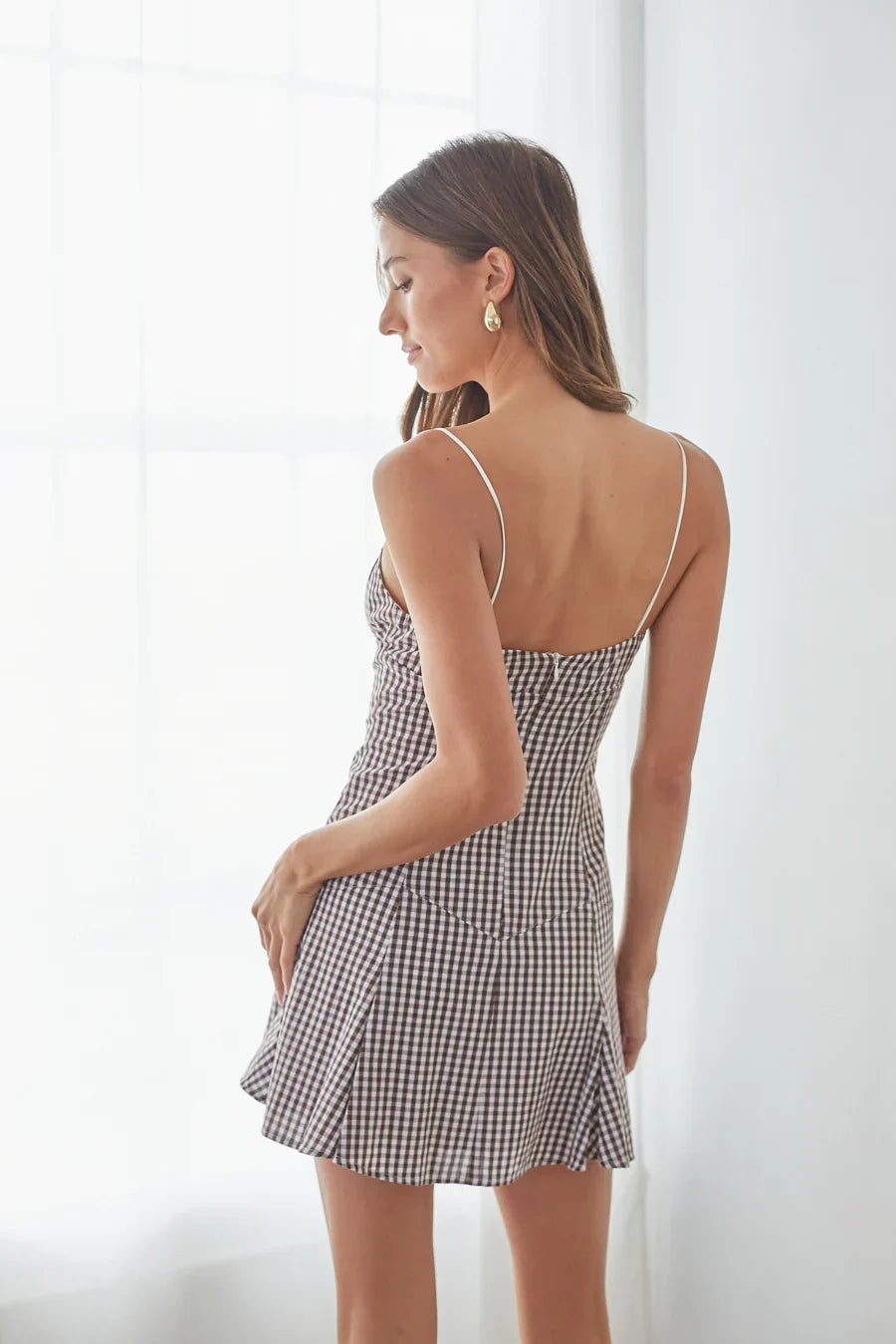 Mini-robe évasée en vichy Liv