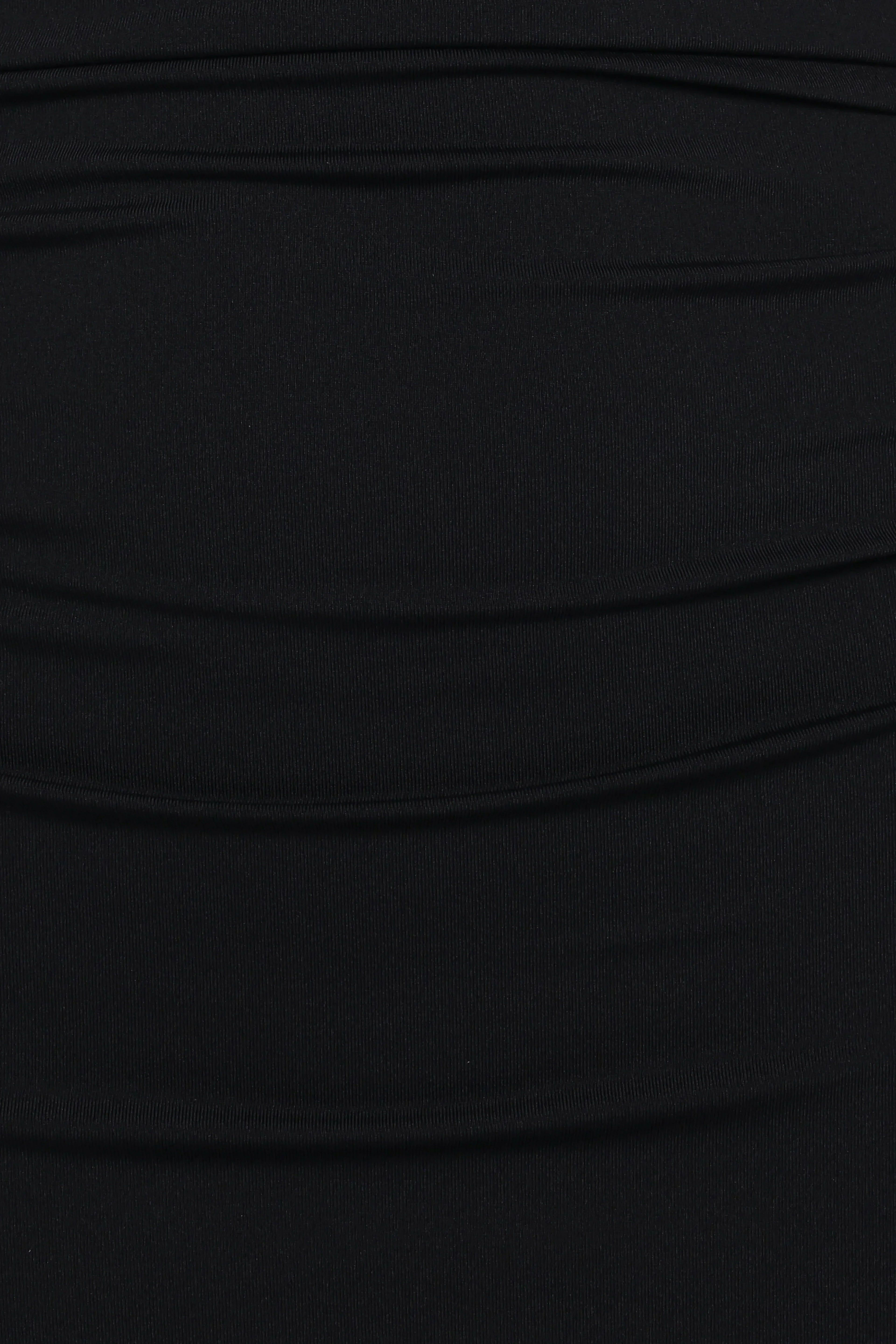 Robe Midi Ondine à Épaules Dénudées - Noir