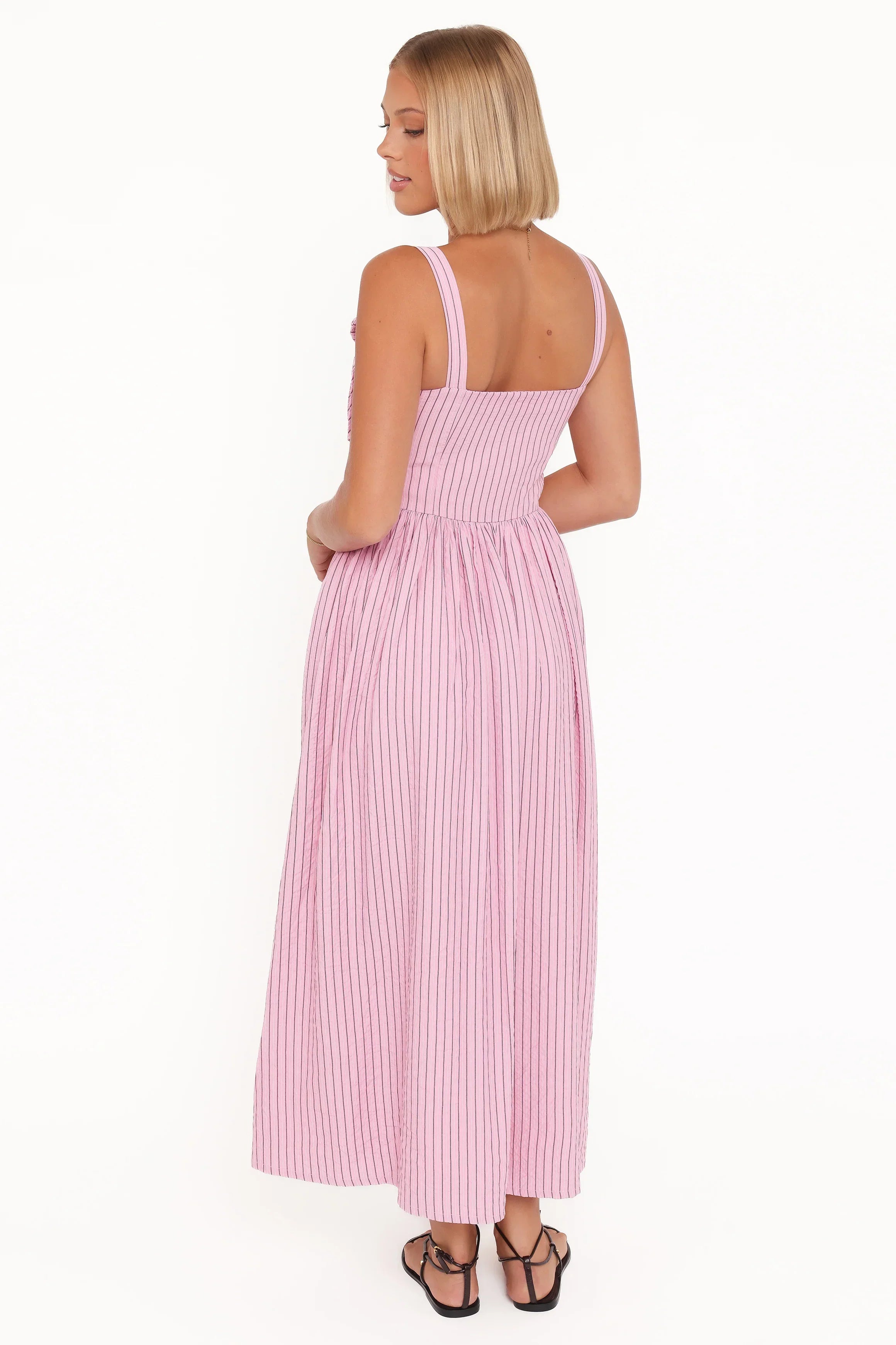 Alden Maxi Dress - Pink/White Stripe