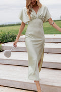 Robe longue Ricki - Vert sauge
