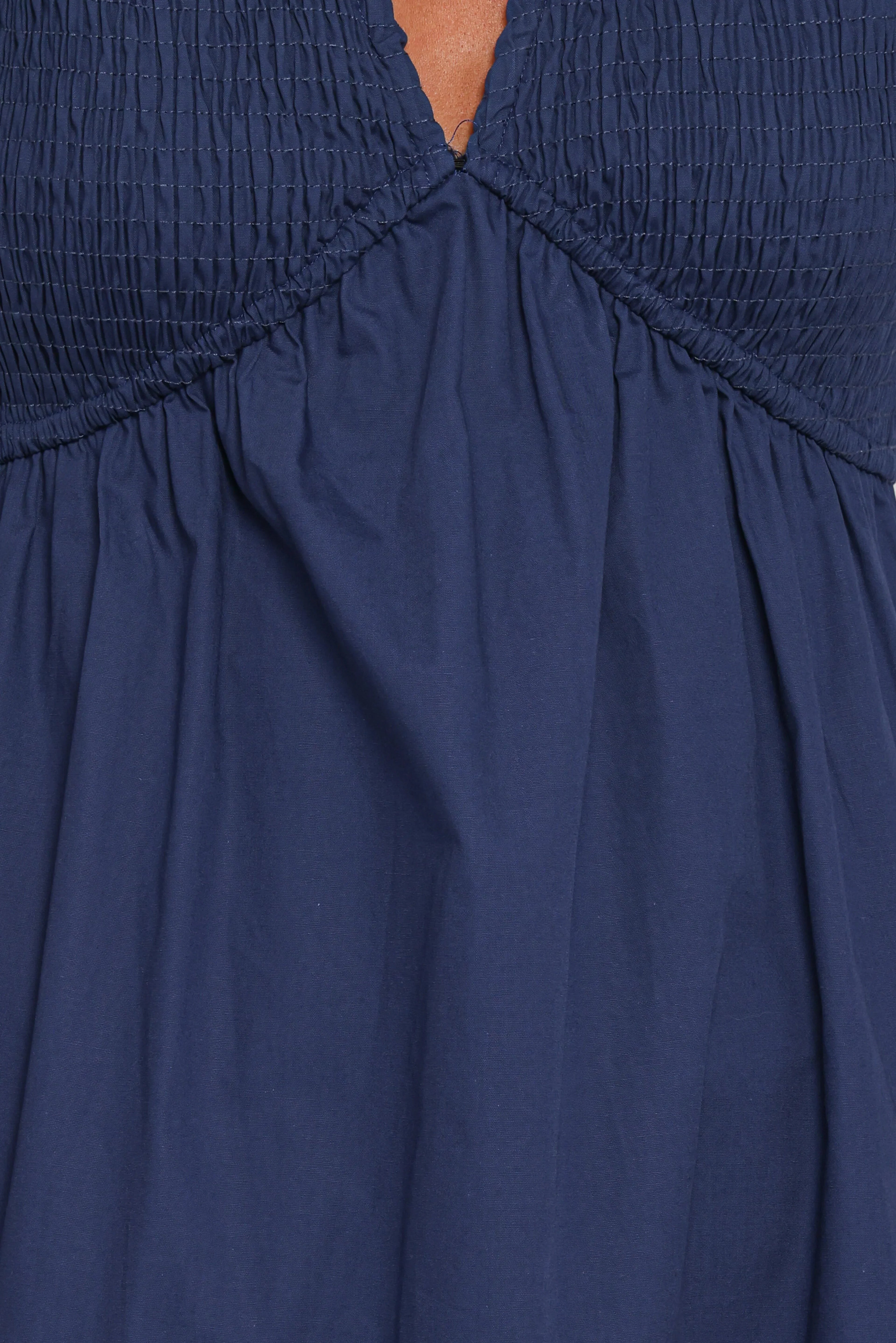 Ilyana Short Sleeve Maxi Dress - Navy