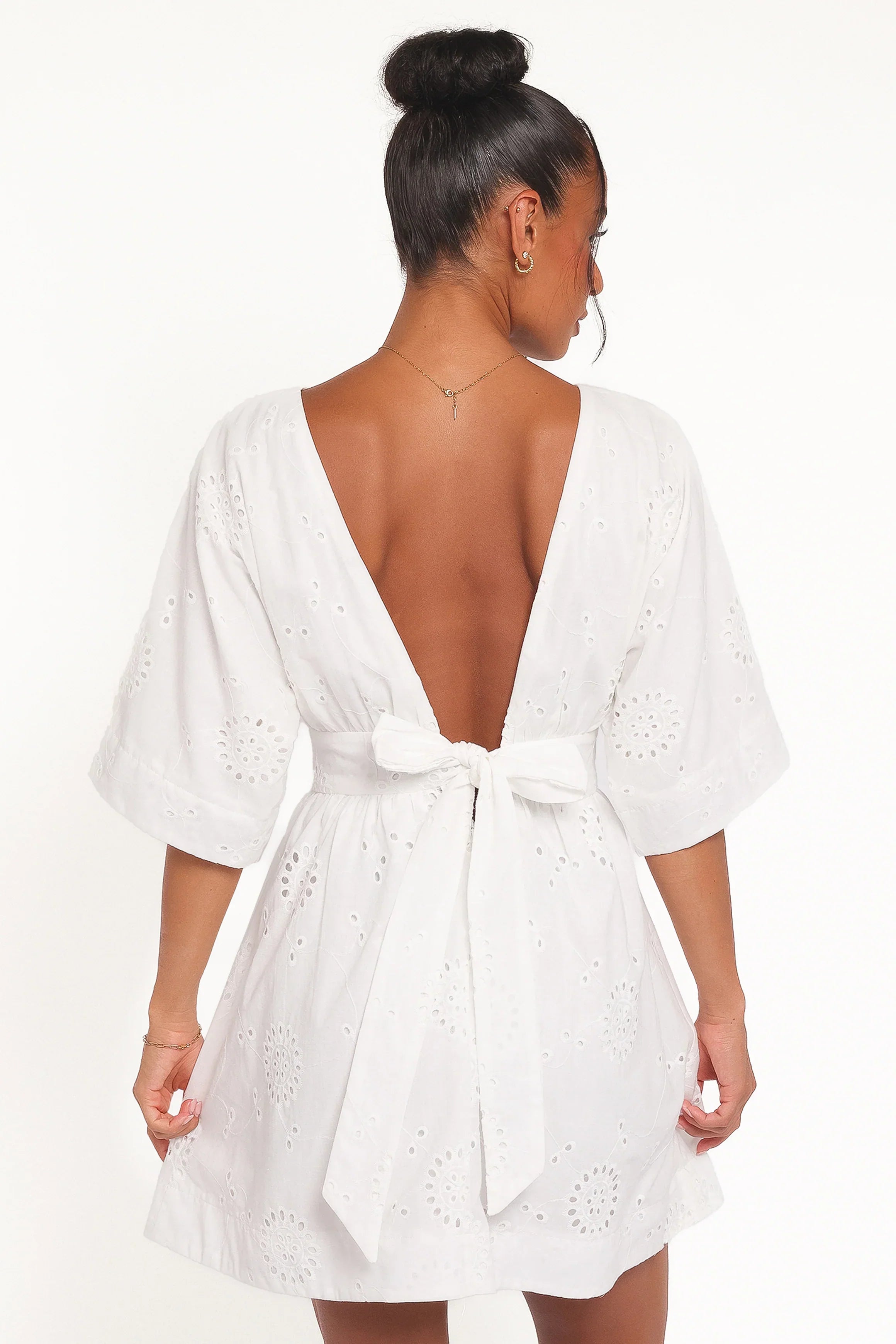Robe Courte Camila Dos Ouvert - Blanc