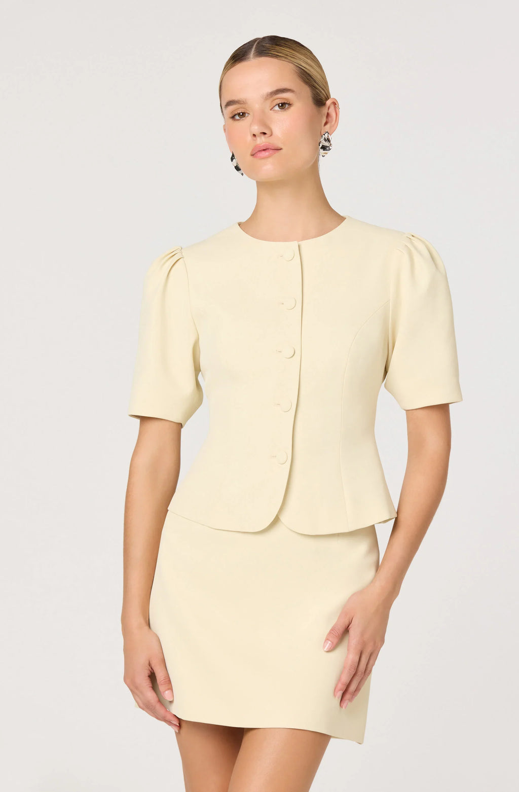 Kristina Darted A-Line Mini Skirt