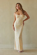 Robe longue Ysabelle à dos torsadé