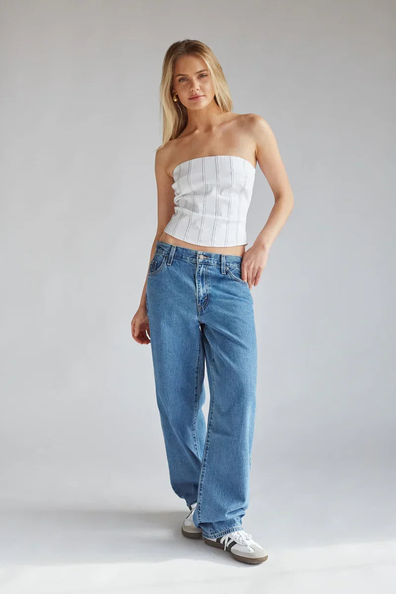 Haut corset Carter à surpiqûres contrastantes