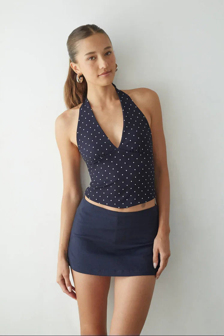Mini-jupe short Vic à double fente