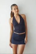 Mini-jupe short Vic à double fente