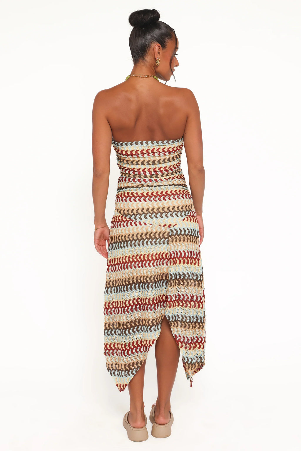 Robe midi Navia - Rayures multicolores
