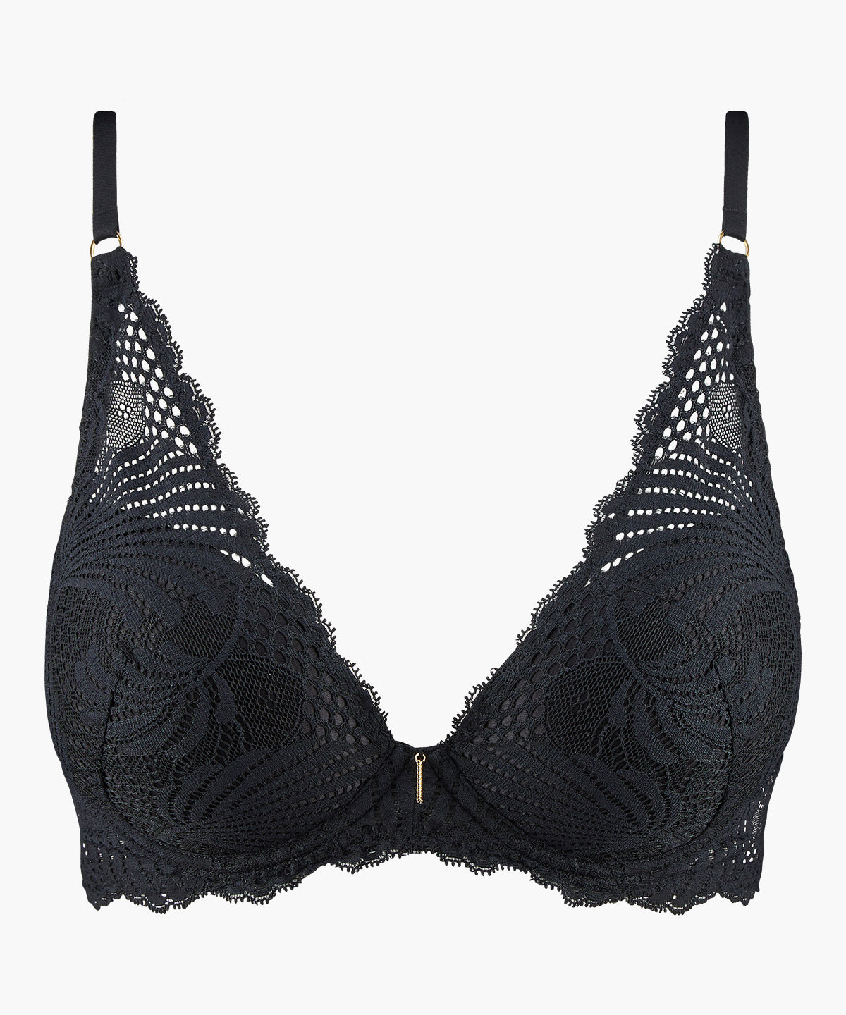Rythm of Desire Soutien-gorge foulard décolleté plongeant Noir