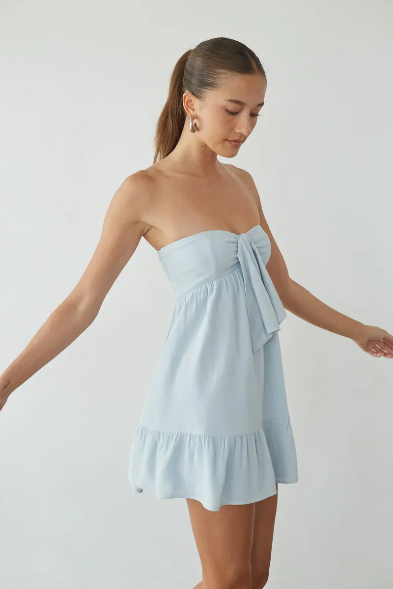 Lyric Babydoll Tie Mini Dress