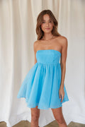 Mini-robe Bella Babydoll sans bretelles