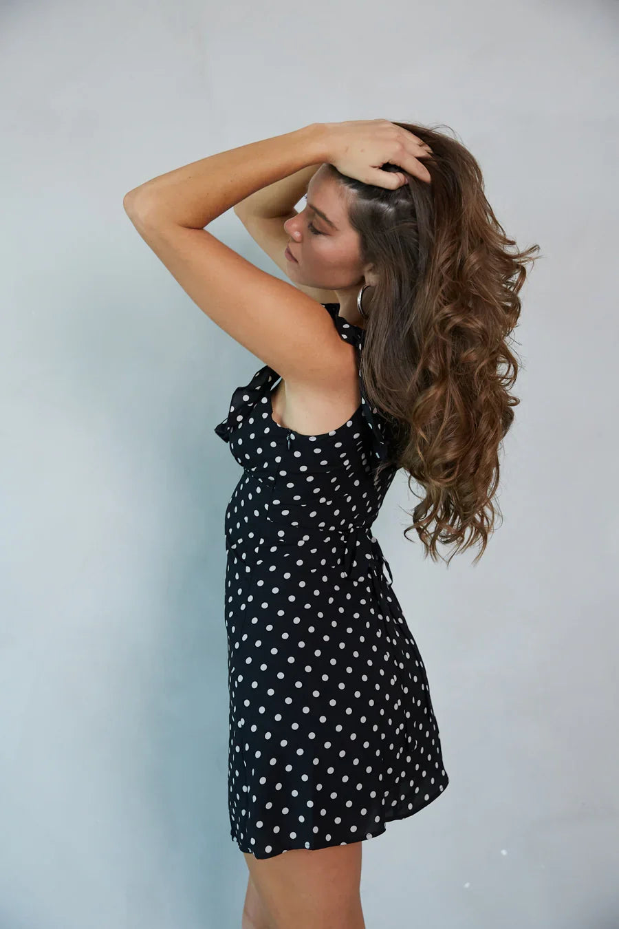 Mini-robe à pois et volants Anais