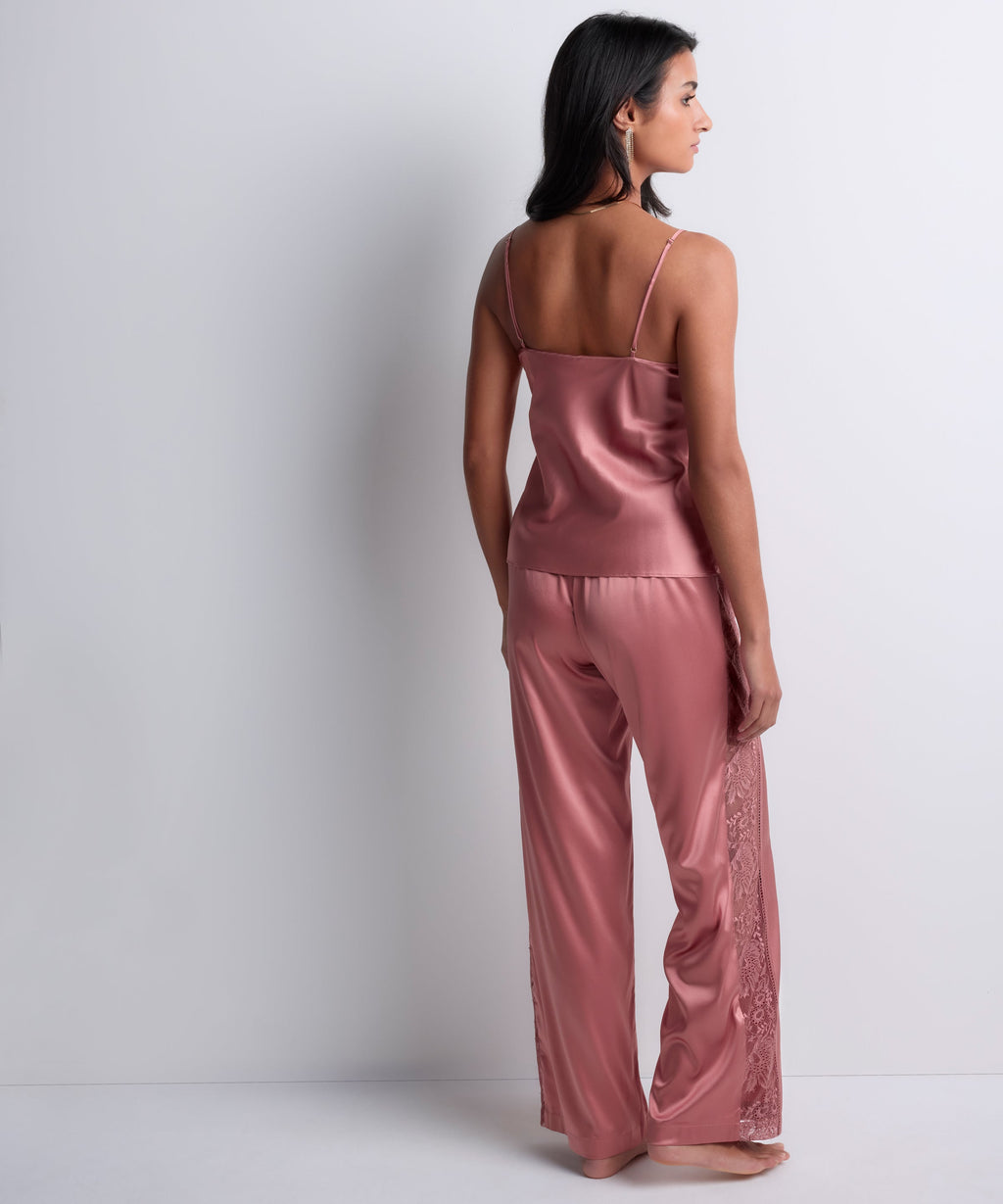 Midnight Whisper Top à fines bretelles Warm Pink