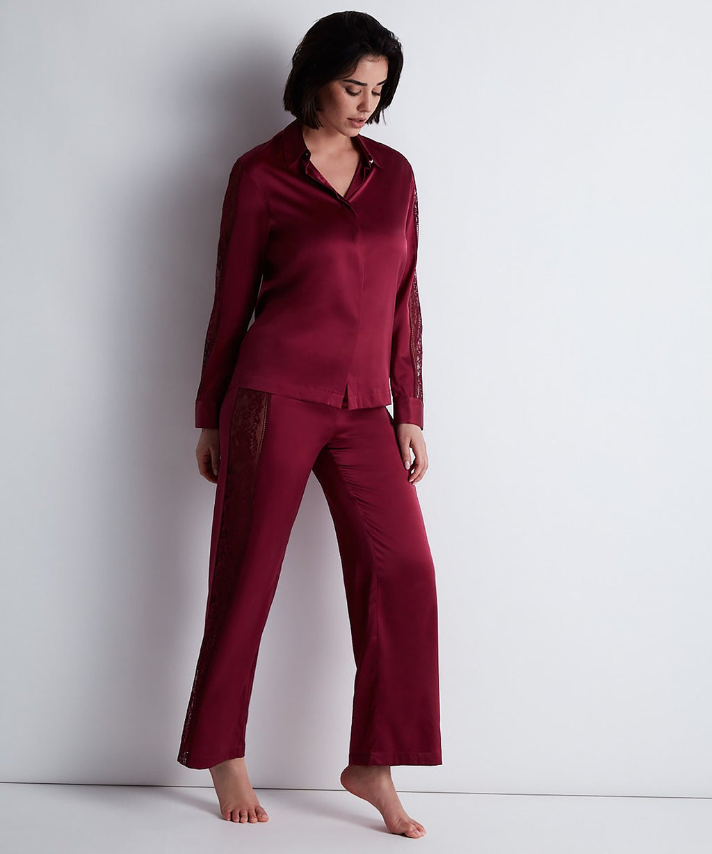 Pantalon Chuchotis de Minuit Rouge Cramoisi