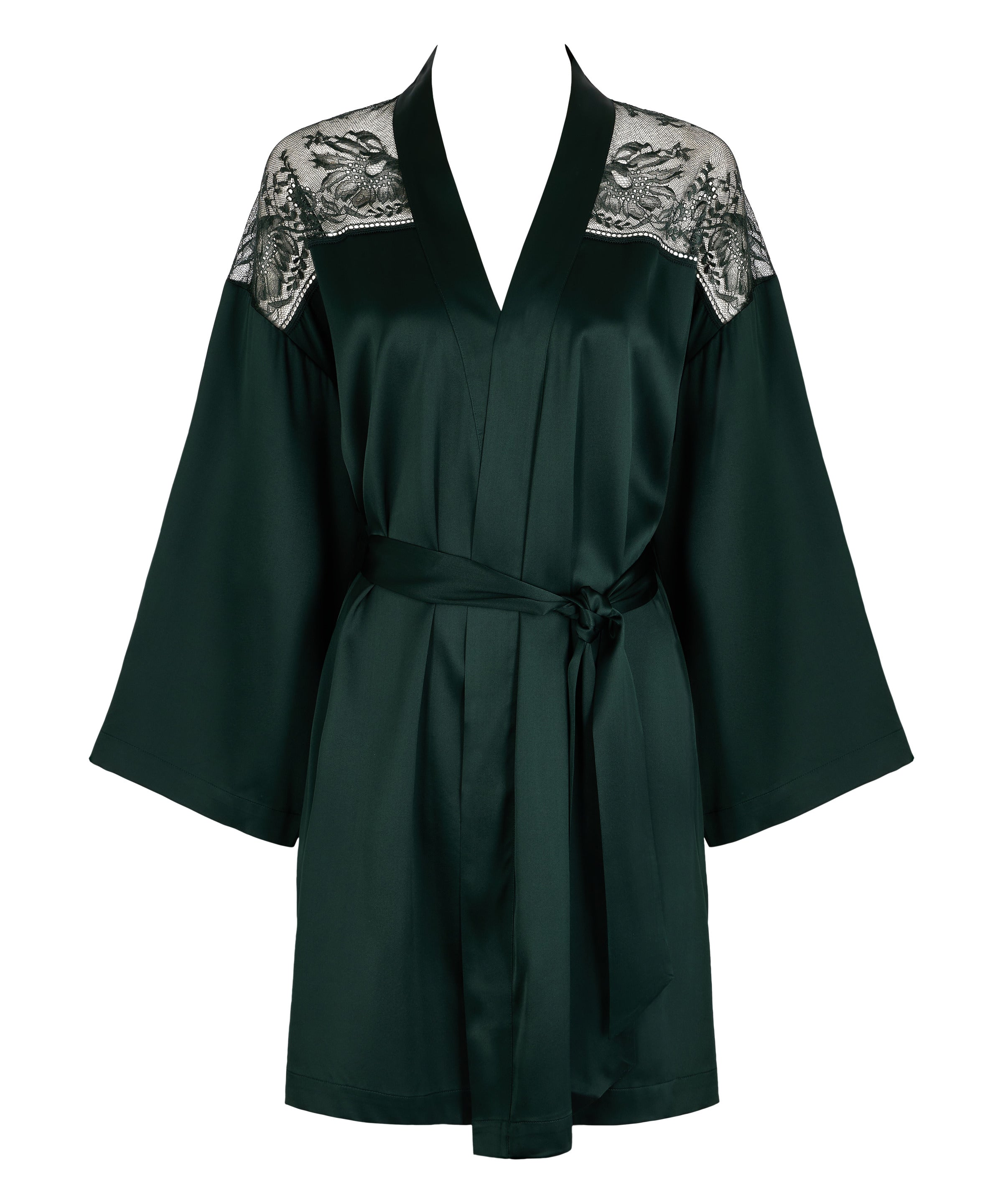 Midnight Whisper Kimono Mysterious Green