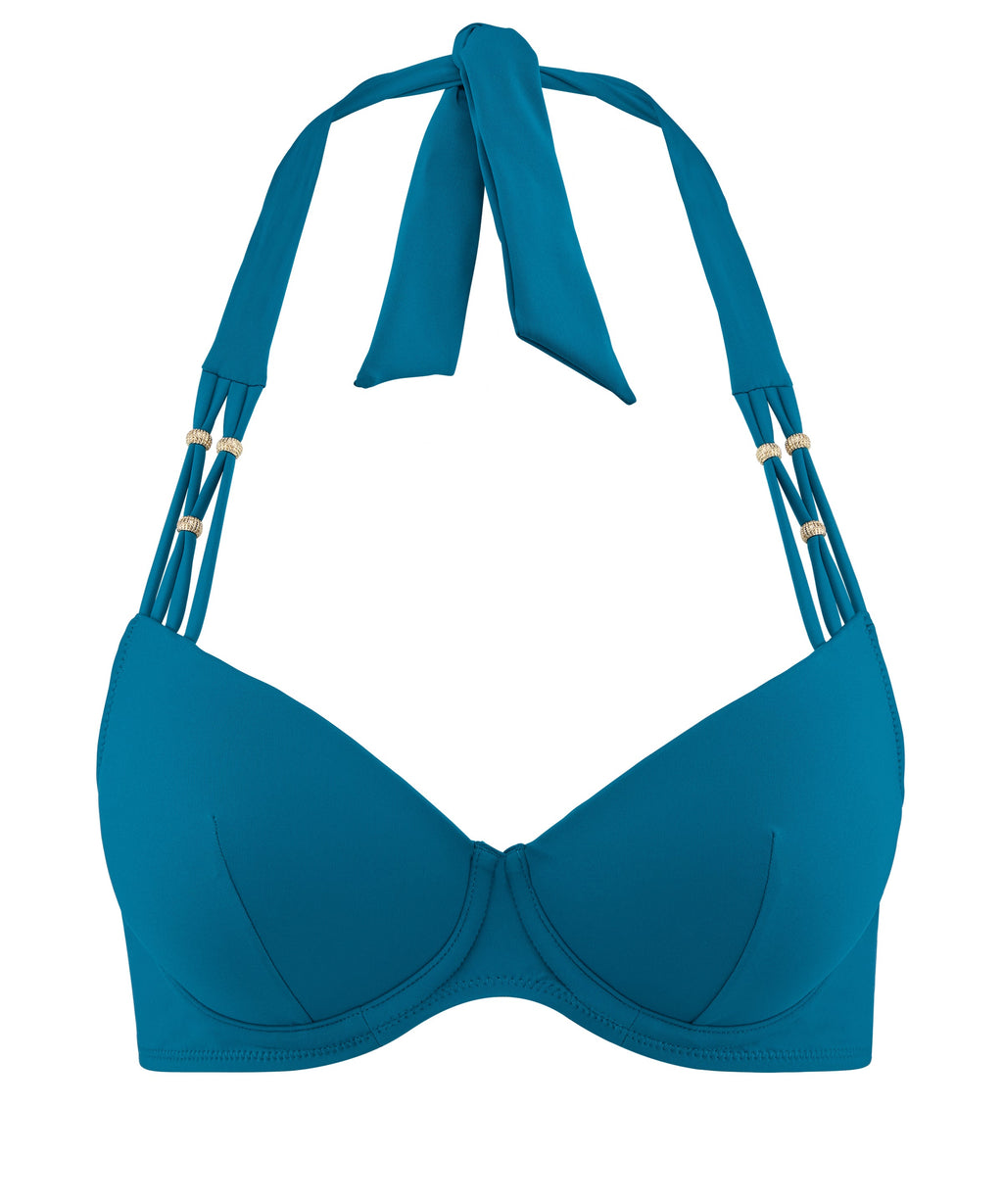 Haut de maillot de bain push-up à coques Secret Laguna Teal