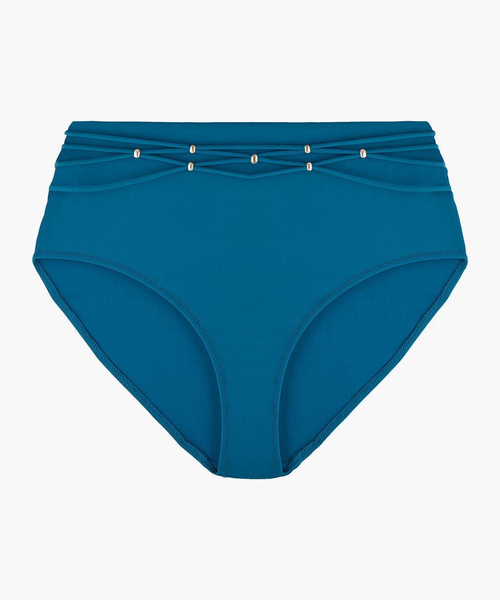 Secret Laguna Bas de maillot de bain taille haute sarcelle