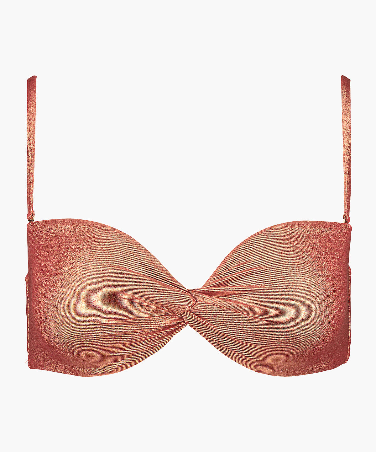 Sunlight Glow Haut de maillot de bain Bandeau coques amovibles Cuivre
