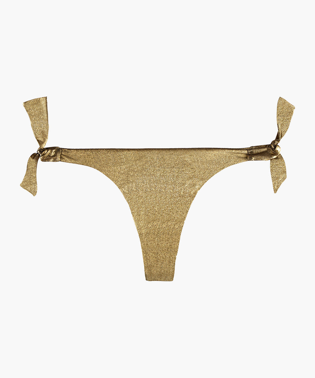 Sunlight Glow Bas de maillot de bain tanga Or Antique