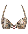Fierce Spirit Haut de maillot de bain push-up à coques motif Serpent