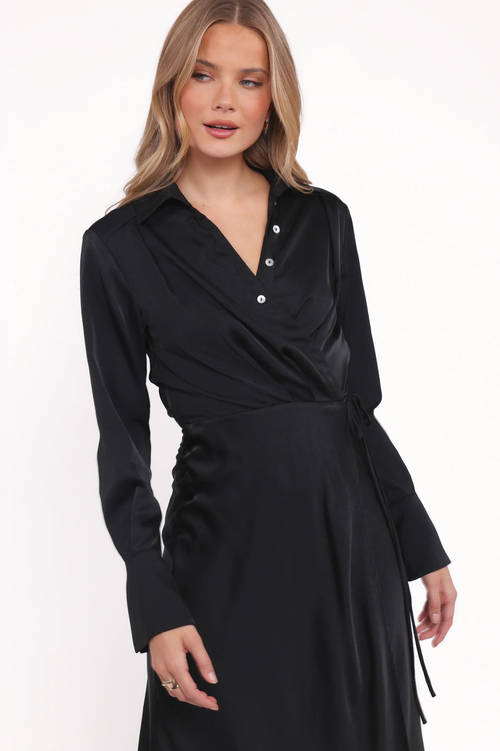 Robe longue manches longues Verna - Noir