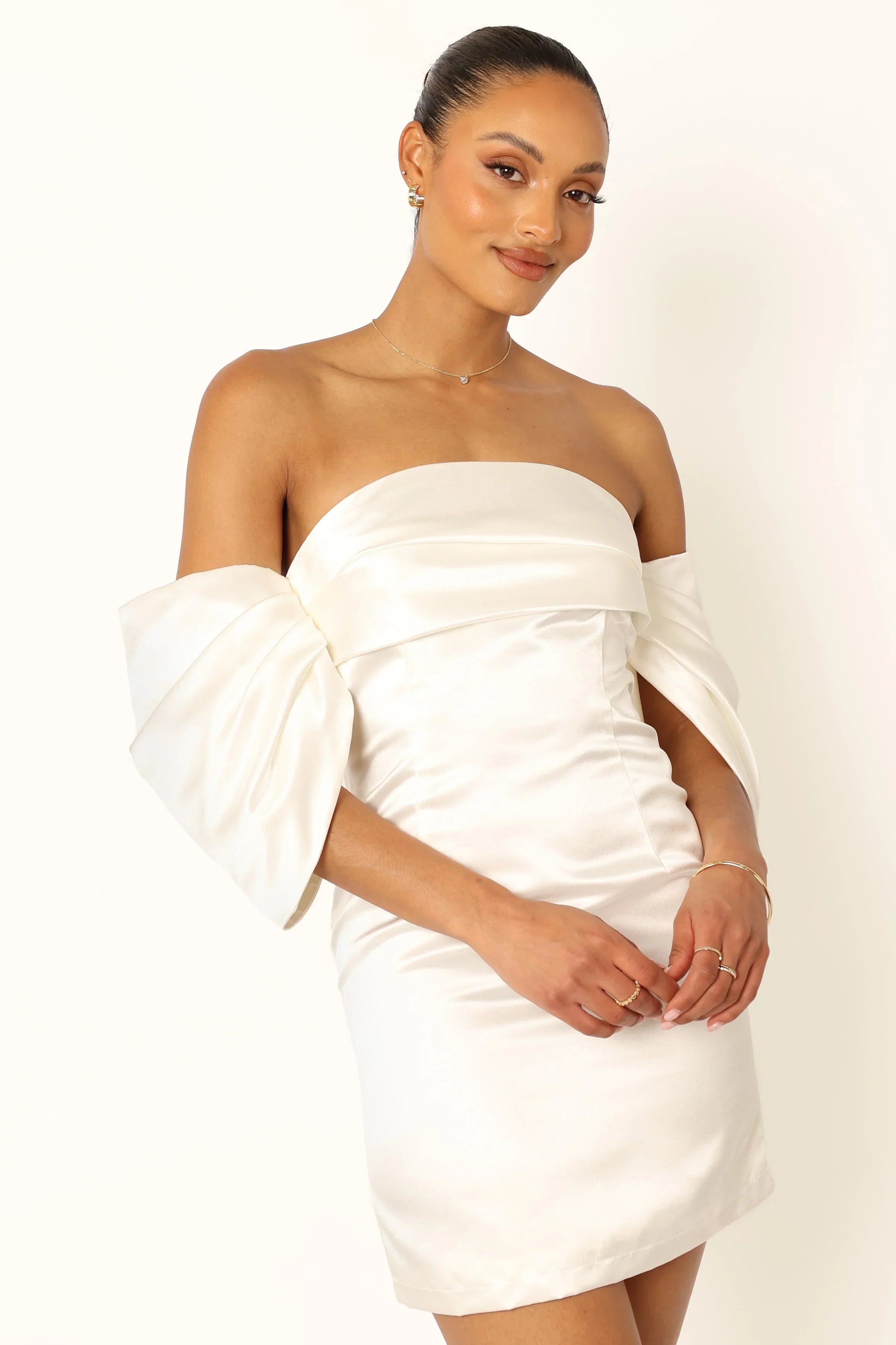 Robe mini bustier Nisha - Blanc