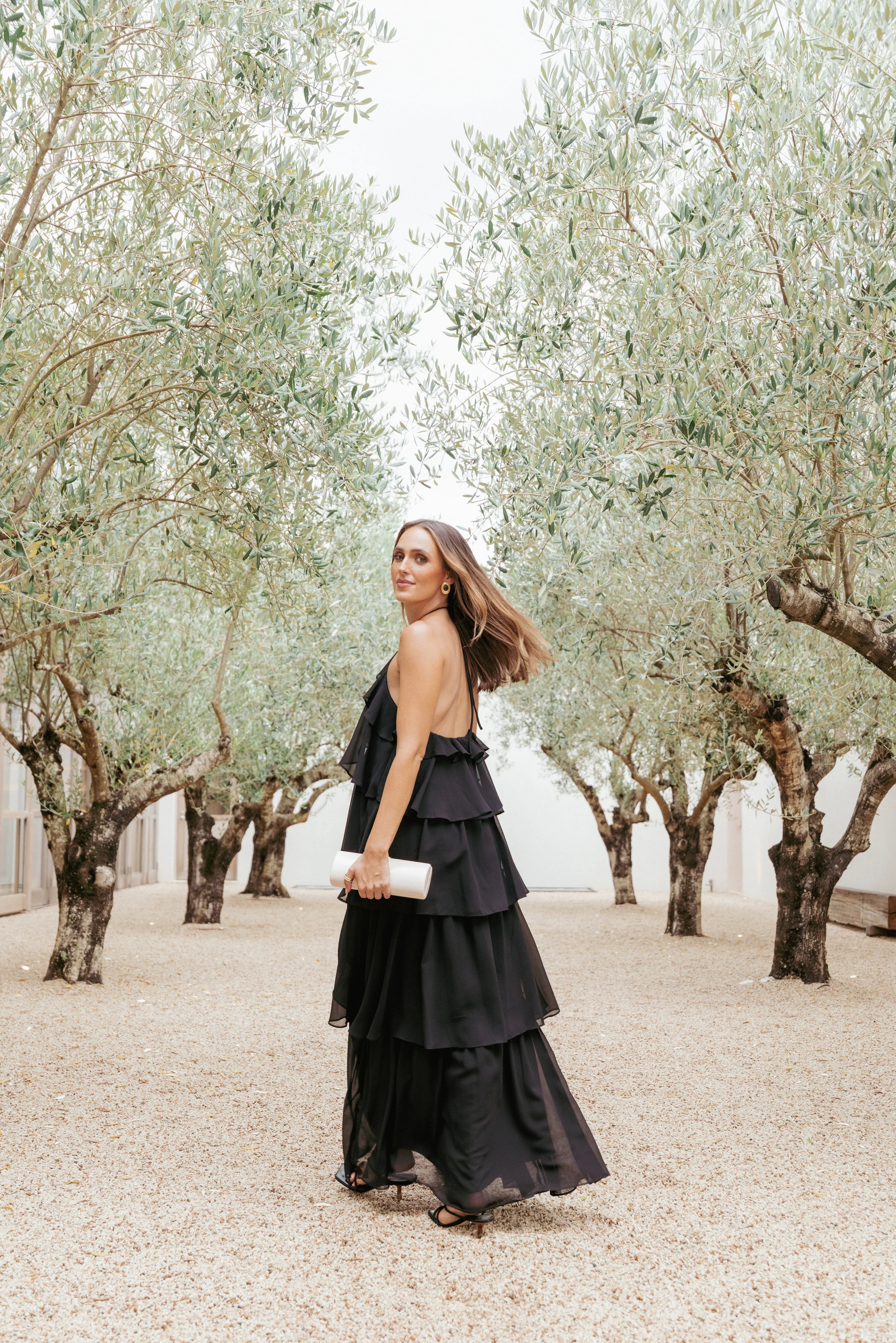 Chasity Halterneck Maxi Dress - Black