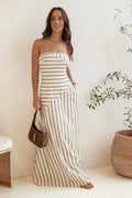 Robe longue Maliah - Rayures Vory